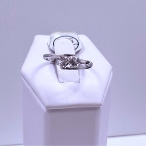 Vintage Sterling Silver CZ Lustre Gem Original Ring W/ Original Tags